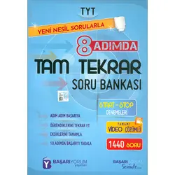 TYT 8 Adımda Tam Tekrar Soru Bankası (Kampanyalı) Başarıyorum Yayınları