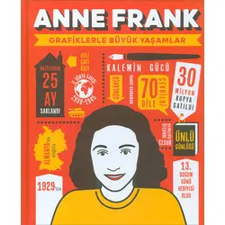 Anne Frank (Grafiklerle Büyük Yaşamlar) Ciltli Sert Kapak - Mor Elma