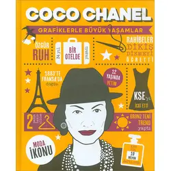 Coco Chanel (Grafiklerle Büyük Yaşamlar) Ciltli Sert Kapak - Mor Elma