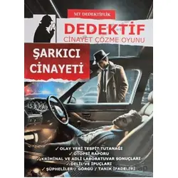 Dedektiflik Cinayet Çözme Oyunu - Şarkıcı Cinayeti - MT Dedektif Yayınları