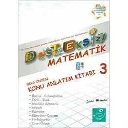 Kartezyen Desteksiz Matematik 3 Ders Öncesi Konu Anlatım Kitabı