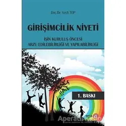 Girişimcilik Niyeti - Seyfi Top - Beta Yayınevi