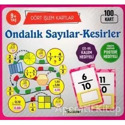Ondalık Sayılar - Kesirler 9 Yaş Dört İşlem Kartlar - Kolektif - Teleskop Popüler Bilim