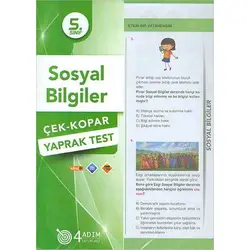 5. Sınıf Sosyal Bilgiler Yaprak Test 2019 - Kolektif - 4 Adım Yayınları
