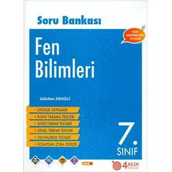 7. Sınıf Fen Bilimleri Soru Bankası - Gülcihan Denizli - 4 Adım Yayınları