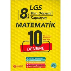 4 Adım LGS 8.Sınıf Matematik 10 Deneme