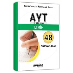 AYT Tarih 48 Yaprak Test Ankara Yayıncılık