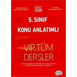Editör 5.Sınıf Vip Tüm Dersler Konu Anlatımlı Hedef 2020