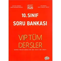 Editör 10.Sınıf Vip Tüm Dersler Soru Bankası Hedef 2020