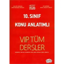 Editör 10.Sınıf Vip Tüm Dersler Konu Anlatımlı Hedef 2020