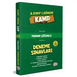 Editör 8. Sınıf 1. Dönem Kamp Tamamı Çözümlü Ders Ders Deneme Sınavları