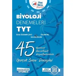 Yeni Nesil YKS TYT Biyoloji 45 Deneme