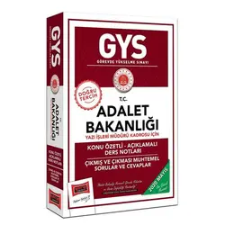 Yargı GYS T.C. Adalet Bakanlığı Yazı İşleri Müdürü Kadrosu İçin Konu Özetli Açıklamalı Ders Notları