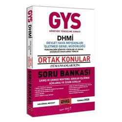 Yargı GYS DHMİ Devlet Hava Meydanları İşletmesi Genel Müdürlüğü Ortak Konular Soru Bankası