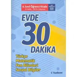 Tudem 4.Sınıf Öğrenci Kitabı Evde 30 Dakika