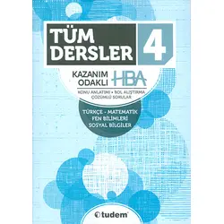 Tudem 4.Sınıf Tüm Dersler Kazanım Odaklı HBA