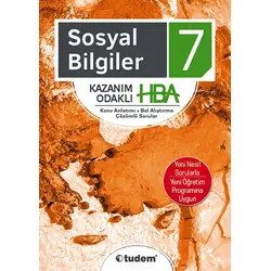 Tudem 7.Sınıf Sosyal Bilgiler Kazanım Odaklı HBA