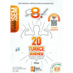 Farklı İsem 8.Sınıf 20 Türkçe Denemesi