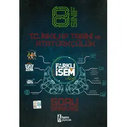 8.Sınıf Farklı İsem İnkılap Tarihi ve Atatürkçülük Soru Bankası İsem Yayıncılık