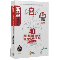 İsem 8. Sınıf Farklı İsem İnkılap Tarihi ve Atatürkçülük 40 Deneme