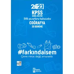 İsem 2021 Farkında İsem KPSS Genel Kültür Coğrafya 20 Deneme
