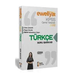 İsem 2022 KPSS Evveliyat Lisans Genel Yetenek Türkçe Video Çözümlü Soru Bankası