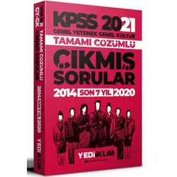 Yediiklim 2021 KPSS Lisans Çözümlü Son 7 Yıl Çıkmış Sorular