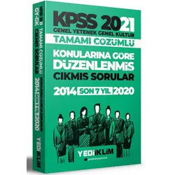 Yediiklim 2021 KPSS Lisans Çözümlü Çıkmış Soruları