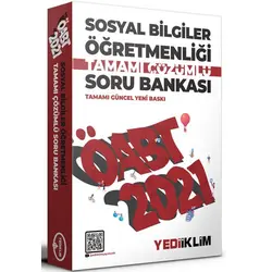 Yediiklim 2021 ÖABT Sosyal Bilgiler Öğretmenliği Çözümlü Soru Bankası