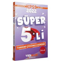 Yediiklim 2022 KPSS Ortaöğretim Ön Lisans GY-GK Tamamı Çözümlü Süper 5’li Deneme