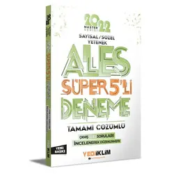 Yediiklim 2022 Master Serisi Ales Sayısal- Sözel Yetenek Çözümlü Süper 5li Deneme