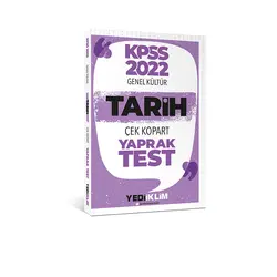 Yediiklim 2022 KPSS Lisans Genel Kültür Tarih Çek Kopart Yaprak Test