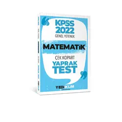 Yediiklim 2022 KPSS Lisans Genel Yetenek Matematik Çek Kopart Yaprak Test