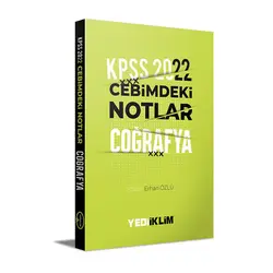 Yediiklim 2022 KPSS Cebimdeki Notlar Coğrafya Kitapçığı