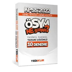 Yediiklim 2022 KPSS GY-GK Ösym Ne Sorar Tamamı Çözümlü 10 Fasikül Deneme