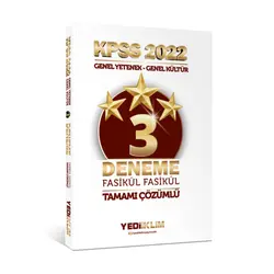 Yediiklim 2022 KPSS Lisans GY-GK Tamamı Çözümlü Fasikül 3 Yıldız Deneme