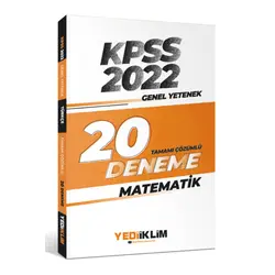 Yediiklim 2022 KPSS Genel Yetenek Matematik Tamamı Çözümlü 20 Deneme Sınavı