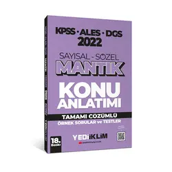 Yediiklim 2022 KPSS-ALES-DGS Sayısal Sözel Mantık Konu Anlatımı