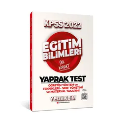 Yediiklim 2022 KPSS Eğitim Bilimleri Öğretim Yöntem ve Teknikleri- Sınıf- Materyal Çek Kopart Yaprak