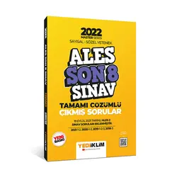 Yediiklim 2022 Master Serisi ALES Sayısal- Sözel Yetenek Son 8 Sınav Tamamı Çözümlü Çıkmış Sorular