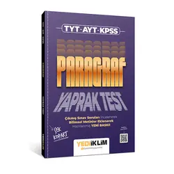 Yediiklim TYT-AYT-KPSS Paragraf Çek Kopart Yaprak Test