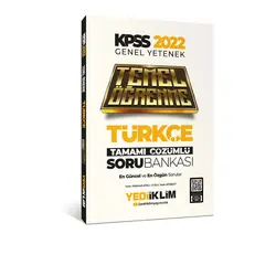 Yediiklim 2022 KPSS Genel Yetenek Türkçe Temel Öğrenme Tamamı Çözümlü Soru Bankası
