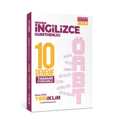 Yediiklim 2022 ÖABT İngilizce Öğretmenliği Tamamı Çözümlü 10 Deneme
