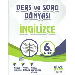 6 .Sınıf İngilizce Ders ve Soru Dünyası Kitap Depo Yayınları