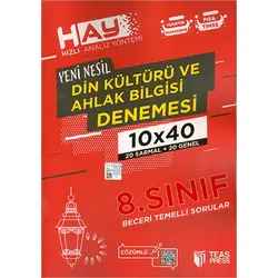 Teas 8.Sınıf Din Kültürü ve Ahlak Bilgisi Denemesi