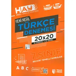 7.Sınıf 20x20 Türkçe Denemesi Teas Press