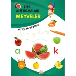 Meyveler - Çizgi Alıştırmaları - Emine Ulusoy - 0-6 Yaş Yayınları