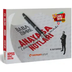 Uzman Kariyer 2020 KPSS Baba Zümre Anayasa Notları