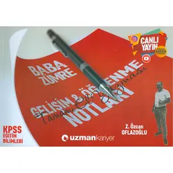 Uzman Kariyer 2020 KPSS Baba Zümre Gelişim ve Öğrenme Notları