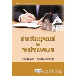 Kira Sözleşmeleri ve Tahliye Davaları - Osman Oy - Beta Yayınevi